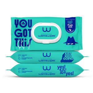 Flushable XL Wipes for the whole family – 144 Count (3 Packs) – Mint and Vitamin E - Refreshing and Soothing Effect – Extra Thickness – Biodegradable 100% Plant Based Fibers – Safe to Flush – Fresh Mint - RRP 15,99 €